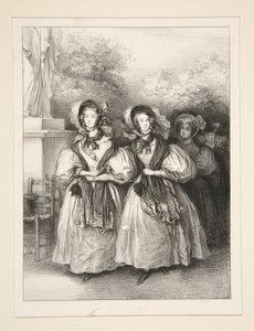 Deux Soeurs door Paul Gavarni