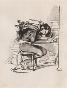 Émile Forgues (Oude Nick) door Paul Gavarni