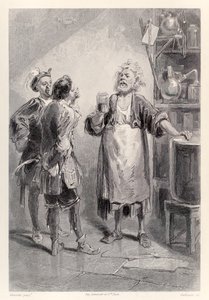 Gulliver betreedt een kamer in de grote Academie van Lagado gevuld met een weerzinwekkende geur, uit de Franse editie van Gullivers Reizen door Jonathan Swift