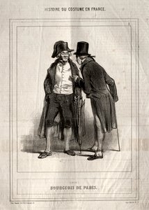 Histoire du Costume en France: Bourgeois de Paris, 1843 door Paul Gavarni
