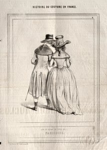 Geschiedenis van het Kostuum in Frankrijk: Parijzenaars door Paul Gavarni