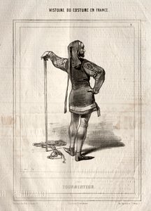 Histoire du Costume en France: Tourmenteur, 1843 door Paul Gavarni