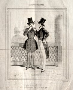 Het Leven van een Jonge Man, 1842 door Paul Gavarni