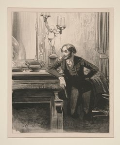 La fille de la maison chante door Paul Gavarni