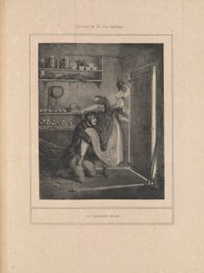 Le Cabinet Noir, uit de serie Scènes de la vie intime door Paul Gavarni