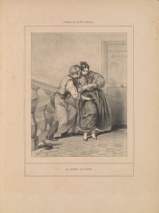 Le guet-apens, uit de serie Scènes de la vie intime door Paul Gavarni