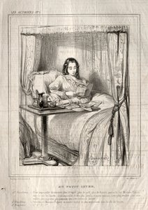 De Actrices: Bij het kleine opstaan, 1843 door Paul Gavarni