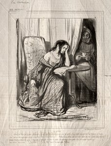 Les Actrices: Le Rôle door Paul Gavarni