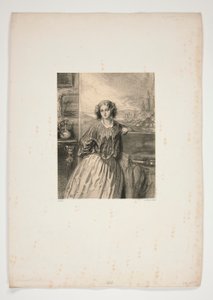 De vrouwelijke kunstenaars / Madame E. de B door Paul Gavarni