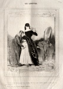 Les Lorettes, 1842 door Paul Gavarni