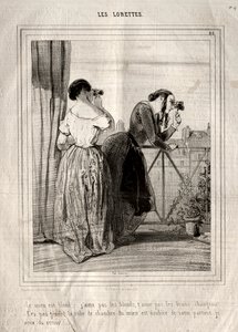 Les Lorettes, 1842 door Paul Gavarni