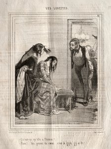Les Lorettes, 1842 door Paul Gavarni