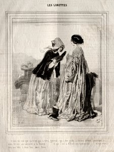 Les Lorettes, 1842 door Paul Gavarni