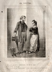 Les Lorettes, 1842 door Paul Gavarni