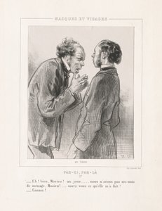 Masques et Visages: Par-ci, Par-la door Paul Gavarni