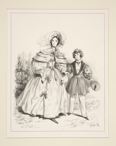 NEGLIGE DU MATIN. 1835. door Paul Gavarni
