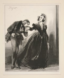 Wilt u ons de eer bewijzen onze hand te kussen?... door Paul Gavarni