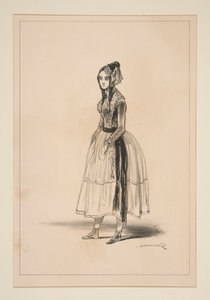 POLONAISE. Bonnet, vest en fluwelen laarzen, versieringen d