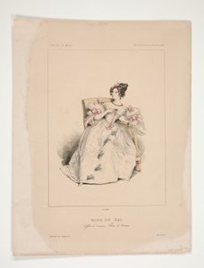 Baljurk. Kapsel Jouenne, bloemen van Nattier. door Paul Gavarni