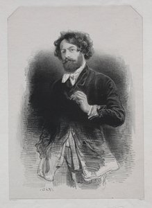 Zelfportret, 1842 door Paul Gavarni