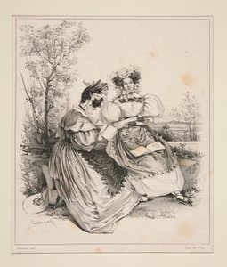 TOILETTE DE CAMPAGNE. door Paul Gavarni
