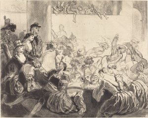 Het Gemaskerde Bal door Paul Gavarni