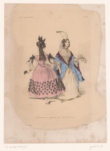 Twee vrouwen in baljurken