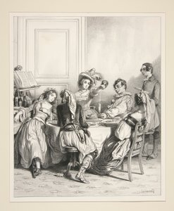UN DEJEUNER, au petit jour.