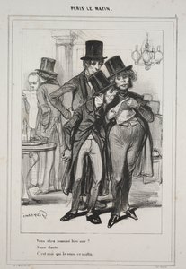 Vous étiez nommé hier soir..., uit de serie Paris Le Matin, 1839 door Paul Gavarni