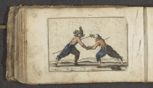 Twee acteurs in gevecht