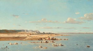 Wasvrouwen aan de oevers van de Durance door Paul Guigou