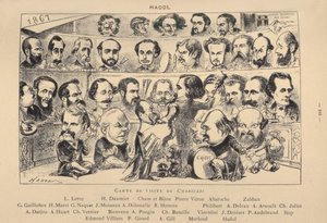 Carte de visite du Charivari, 1867 door Paul Hadol