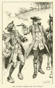 De Gouden Boer en de Tinker (gravure) door Paul Hardy