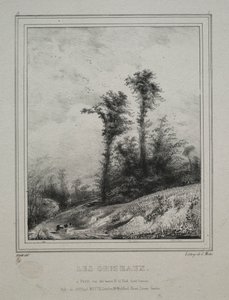 Landschappen: Jonge Iepen, 1829 door Paul Huet