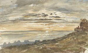 Ondergaande zon te Trouville