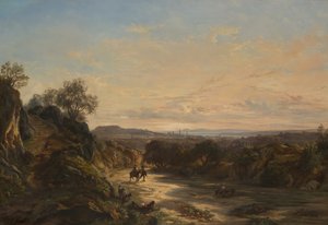 Op de weg naar Nice, ca. 1844 door Paul Huet