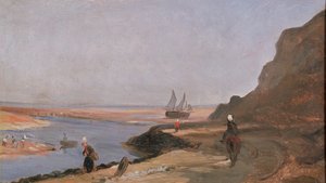 De riviermonding bij Trouville, 1864 door Paul Huet