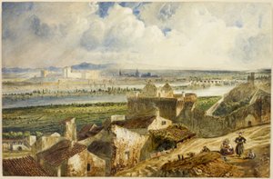 Uitzicht op Avignon (vanuit Villeneuve les Avignon)