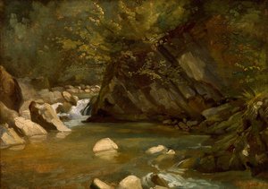 Bosbeek, ca. 1840 door Paul Huet