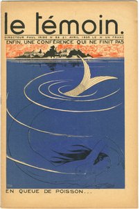 Omslag voor het tijdschrift The Temoin, Satirisch in Kleuren, 21 april 1935 door Paul Iribe