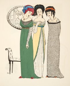Drie Avondjurken uit Les Robes de Paul Poiret gepubliceerd 1908