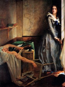 Charlotte Corday na de moord op Marat, 1861 door Paul Jacques Aimé Baudry