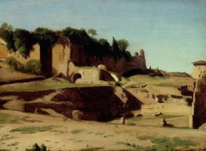 Het Keizerlijk Paleis op de Palatijn, Rome door Paul Jean Flandrin