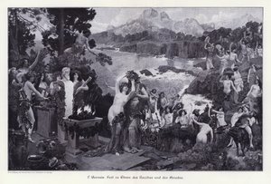 Feest ter ere van Bacchus en Ariadne door Paul Jean Gervais