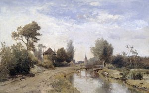 Landschap bij Kortenhoef door Paul Joseph Constantin Gabriël (signed by artist)