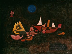 Vertrek van de schepen door Paul Klee