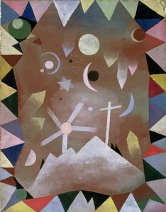 Boven de bergtoppen door Paul Klee