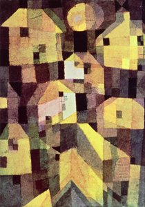 Abstracte Compositie van Huizen door Paul Klee