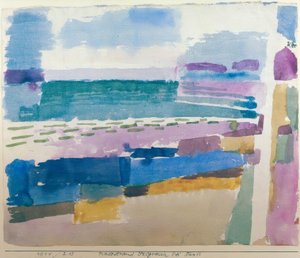 Strand St. Germain bij Tunis door Paul Klee