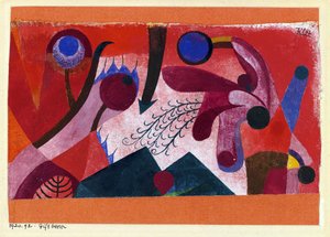 Giftige bessen Aquarel van Paul Klee (1879-1940) 1920 Dim 15,4x22,2 cm Privécollectie